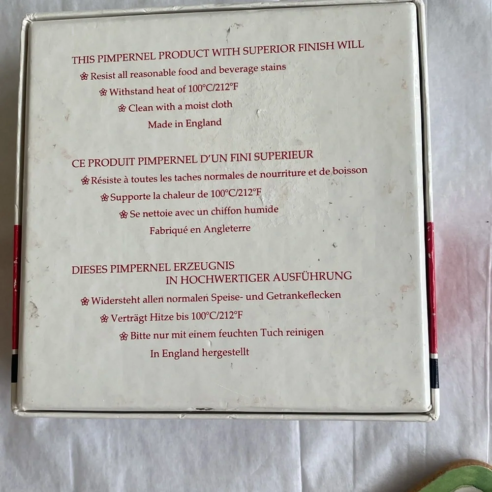 VINTAGE PIMPERNEL COASTERS in a Box made in England